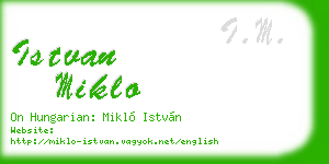 istvan miklo business card